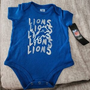 Detroit Lions Football Blue Baby Onsie